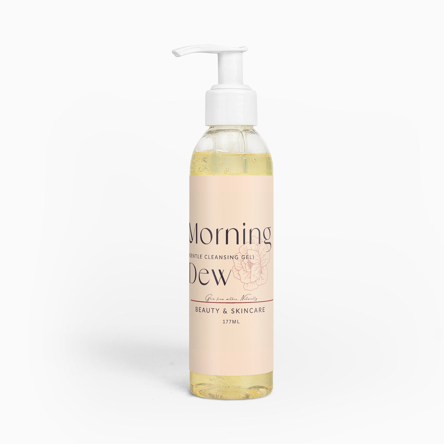 Morning Dew gentle gel cleanser with hydrating watermelon and apple extracts, witch hazel, oil-free, sulfate-free, paraben-free, cruelty-free for all skin types.