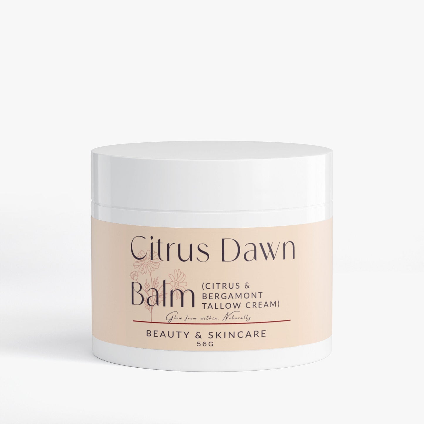 Citrus Dawn Balm tallow cream with citrus and bergamot for radiant, natural skincare