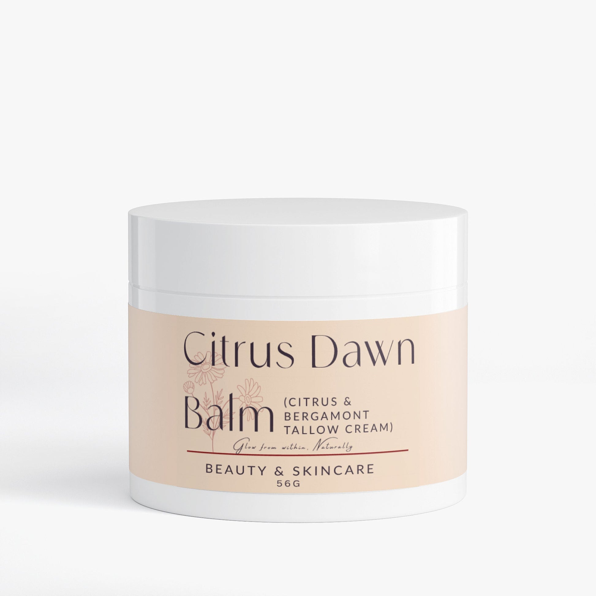 Citrus Dawn Balm tallow cream with citrus and bergamot for radiant, natural skincare