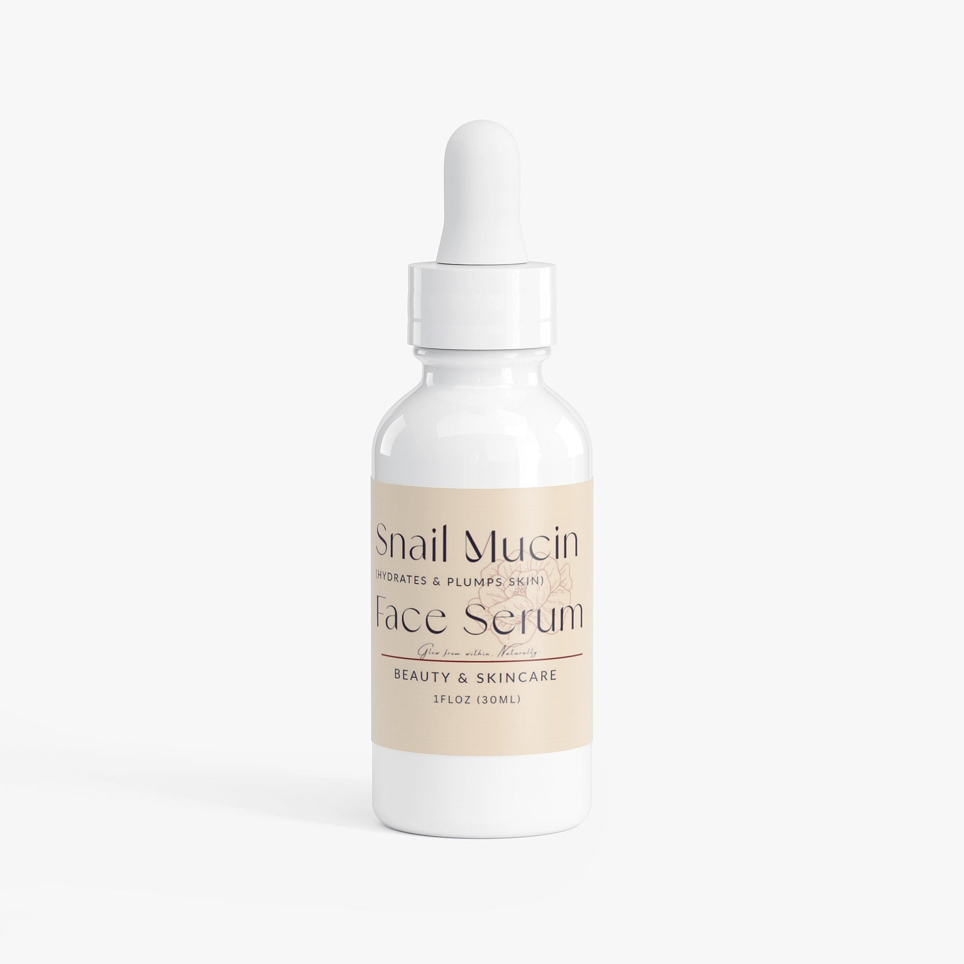 Snail Mucin Face Serum bottle for hydrating and plumping skin with natural ingredients