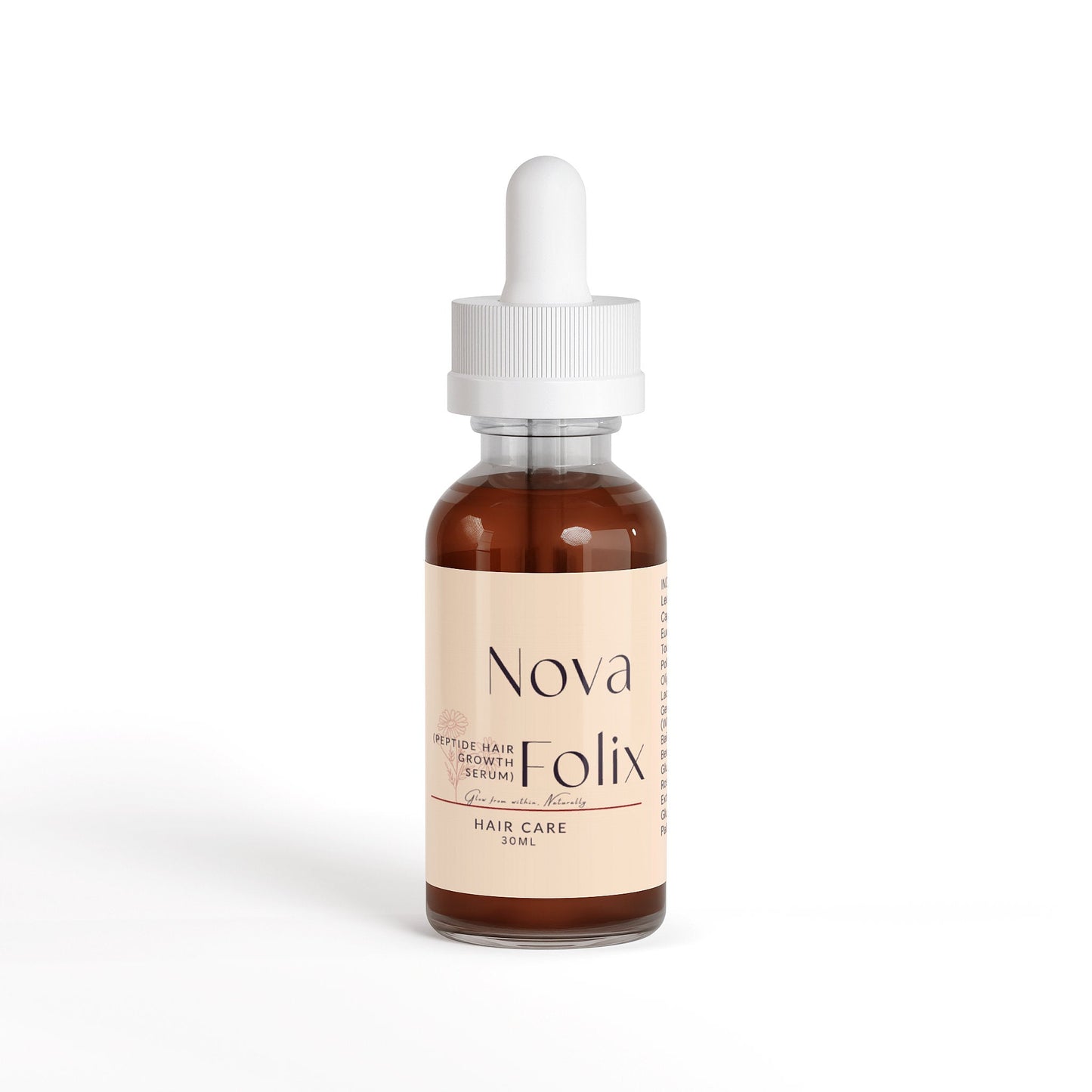 NovaFolix peptide-powered serum for thicker, healthier hair with botanical extracts and no harmful chemicals