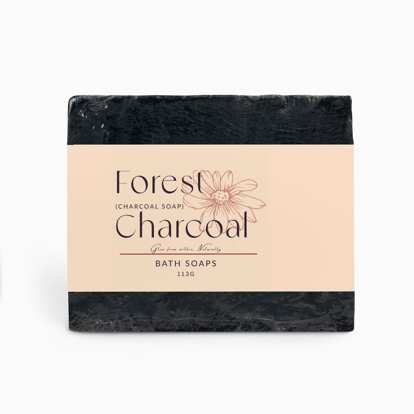 Forest Charcoal soap bar with activated charcoal for deep cleansing and refreshing scent
