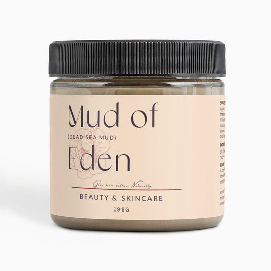 Mud of Eden Dead Sea mud mask for detoxifying and hydrating skin in 198g jar