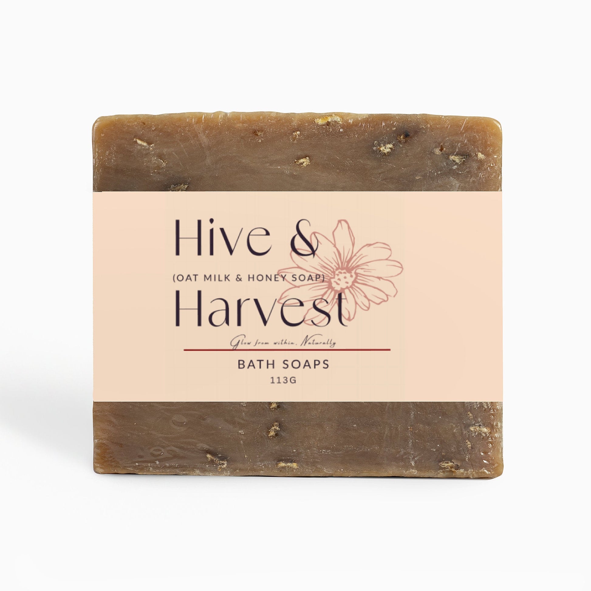 Hive & Harvest oat milk and honey nourishing bath soap bar