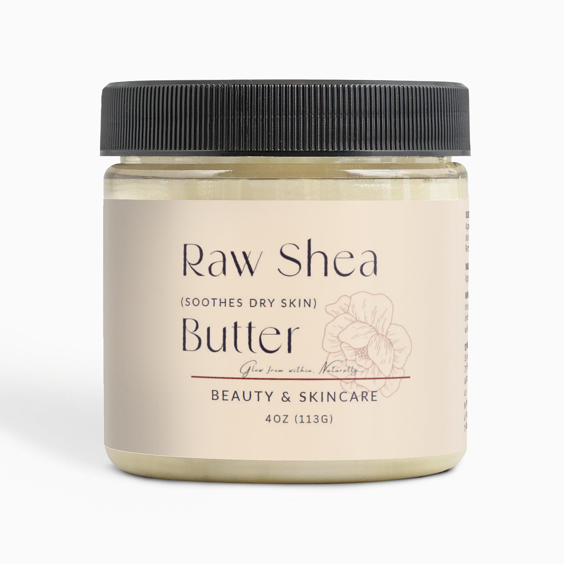 Raw Shea Butter jar for moisturizing and soothing dry skin in beauty and skincare routines
