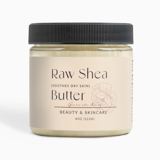 Raw Shea Butter jar for moisturizing and soothing dry skin in beauty and skincare routines