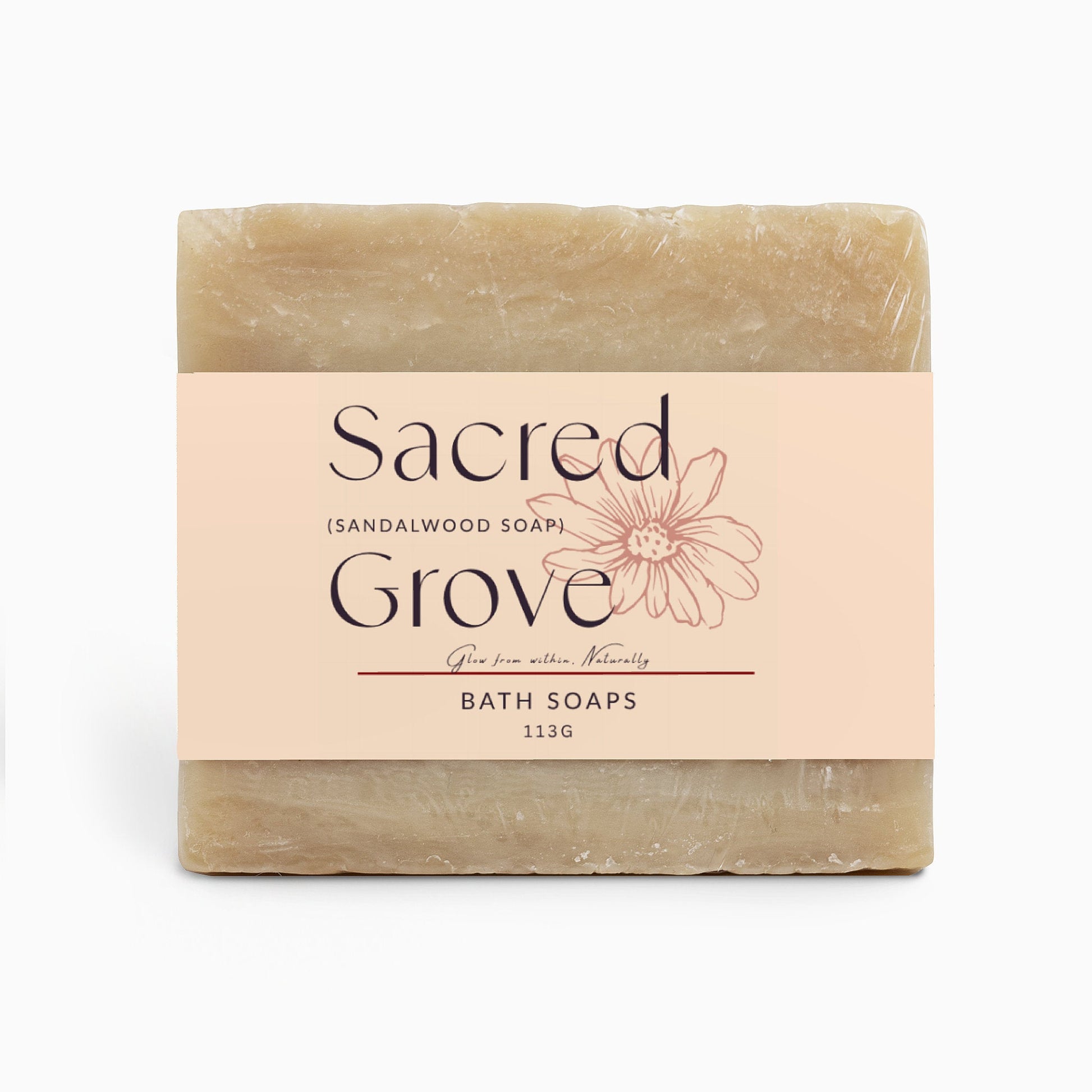 Sacred Grove sandalwood soap bar with earthy lullaby scent for sensitive skin, moisturizing and natural ingredients