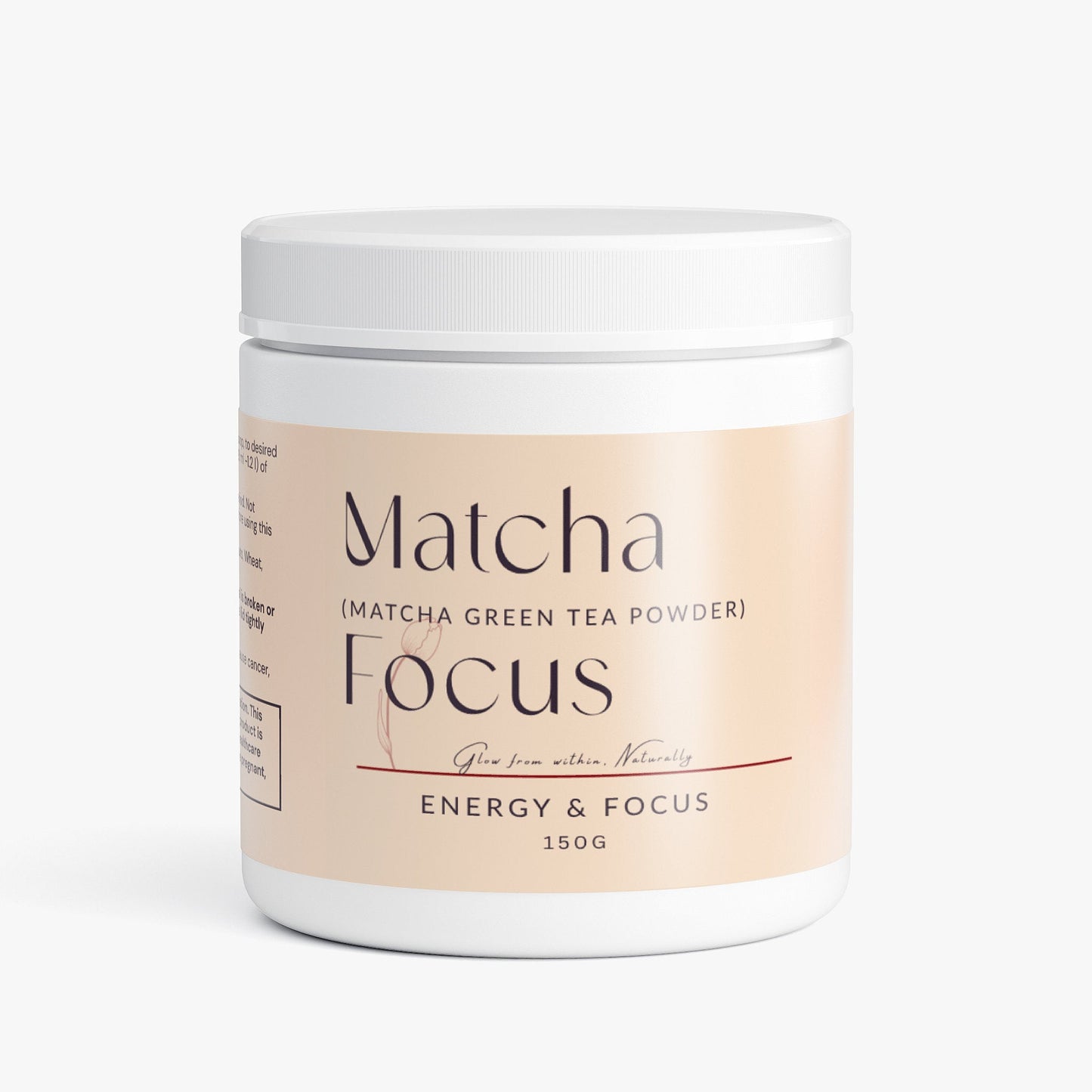 Container of Matcha Focus premium matcha green tea powder for energy and focus