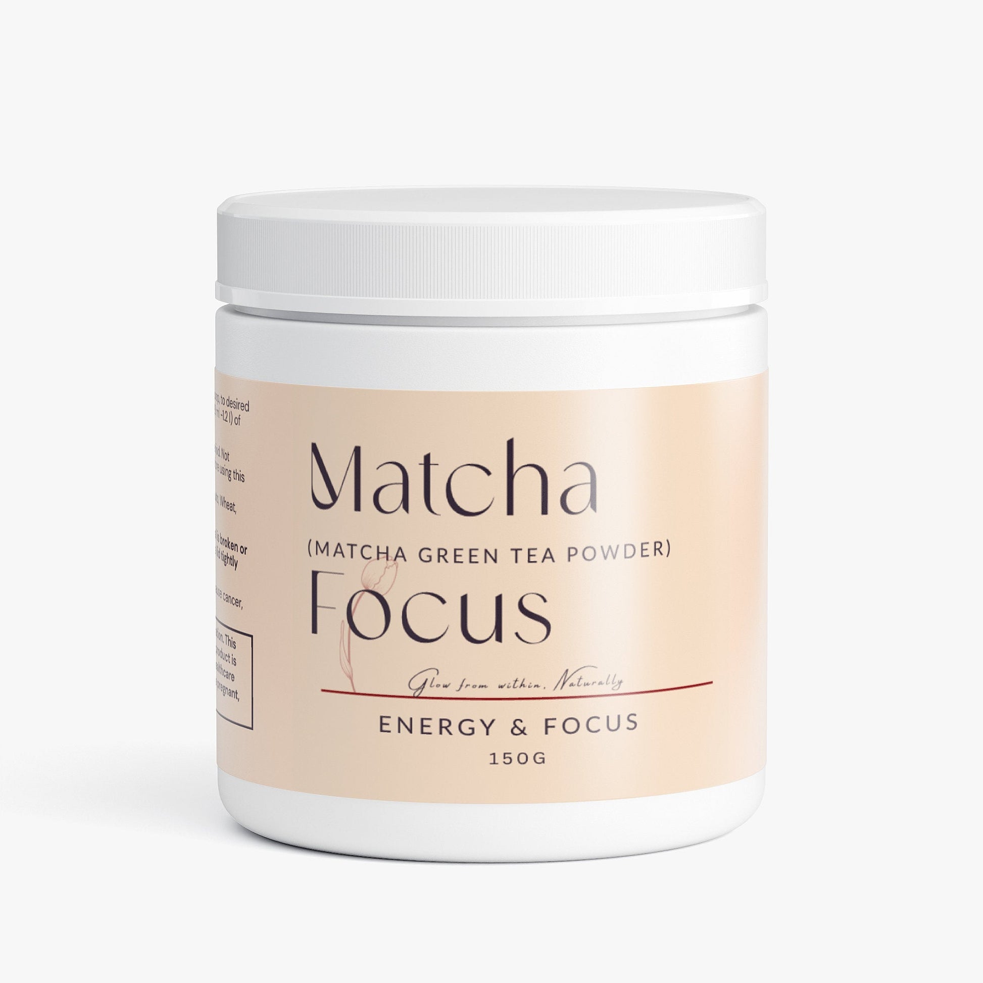 Container of Matcha Focus premium matcha green tea powder for energy and focus